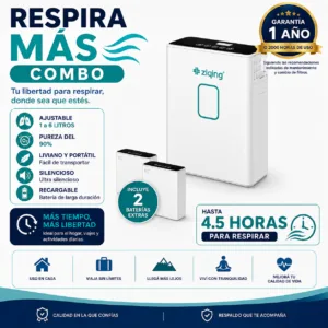 Nuevo Concentrador de Oxígeno Portatil +5 Horas Respirando Q11,999