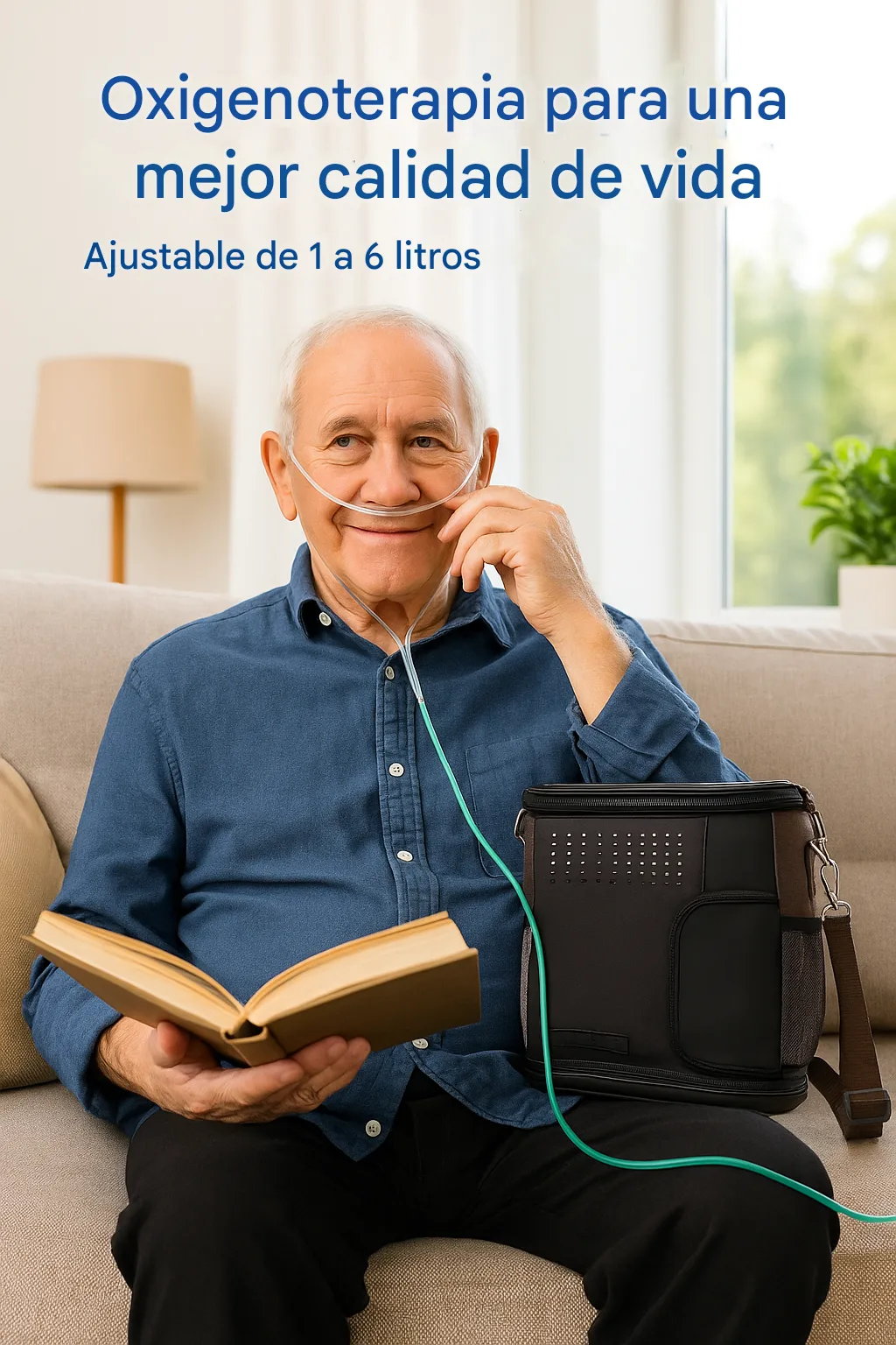 Nuevo Concentrador de Oxígeno Portatil +5 Horas Respirando 2 CONCENTRADOR OXIGENO PORTATIL